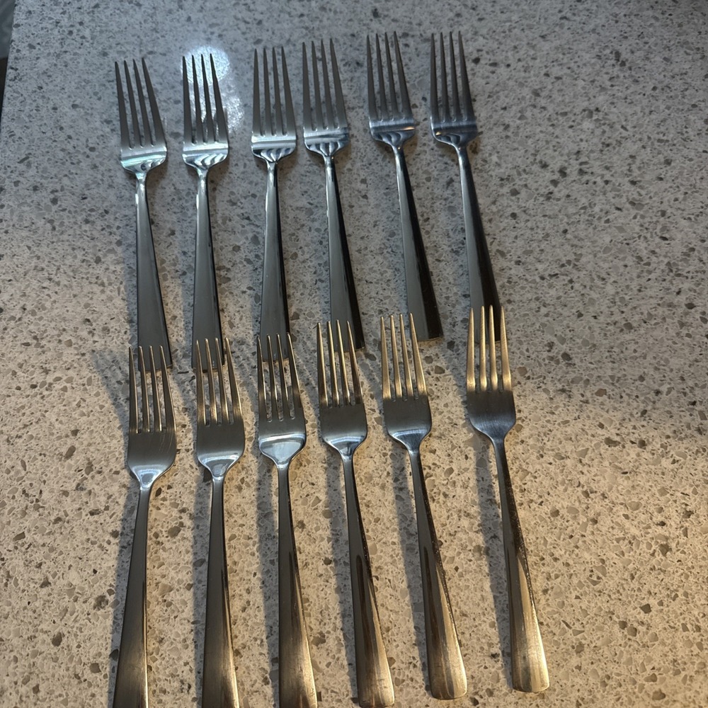 Oneida ANDERSON/DOWNING Stainless Steel 6 Dinner Forks & 6 Salad Forks